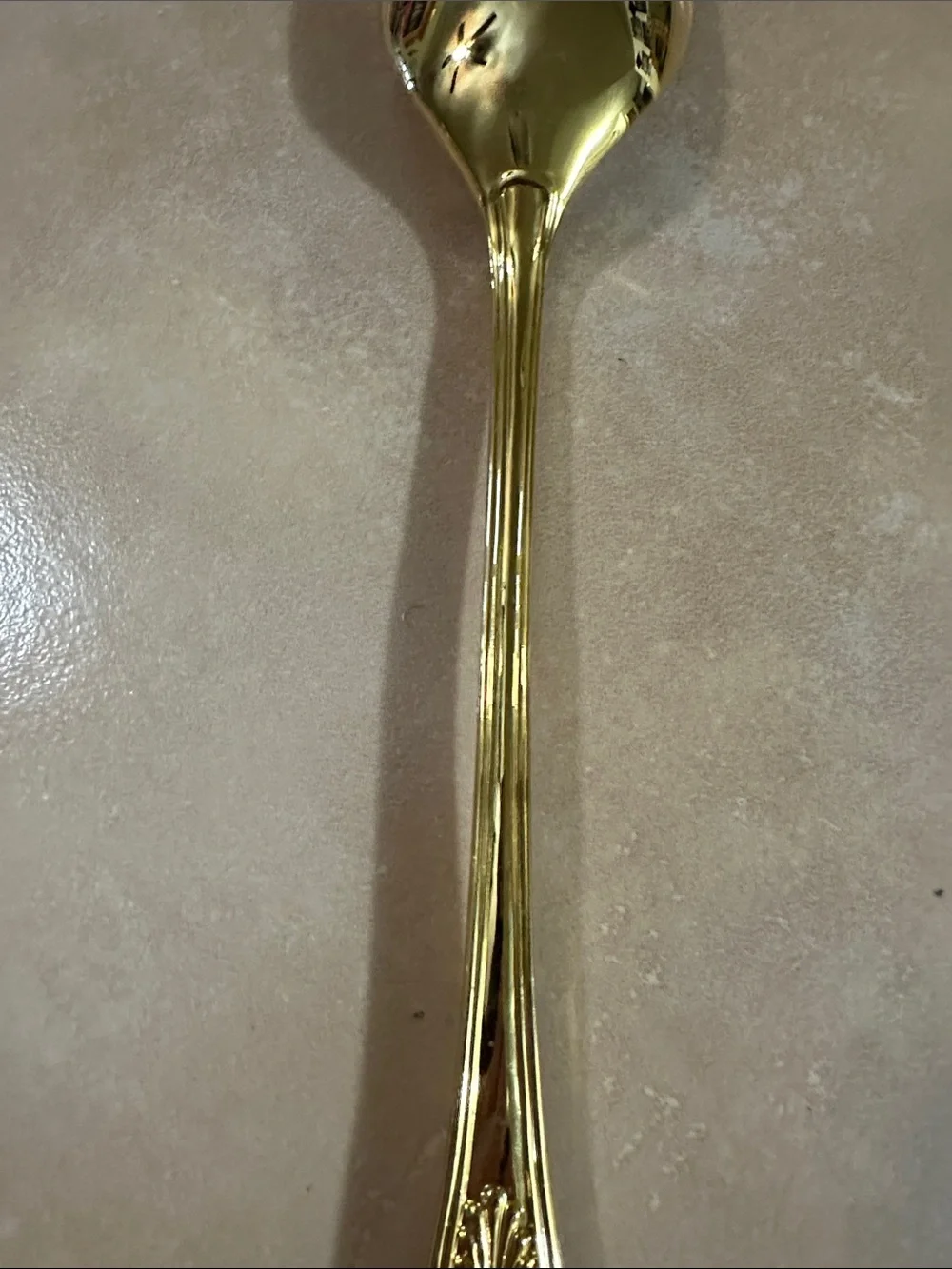 Gold Long Handle Serving Spoon - Elegant Home Dining